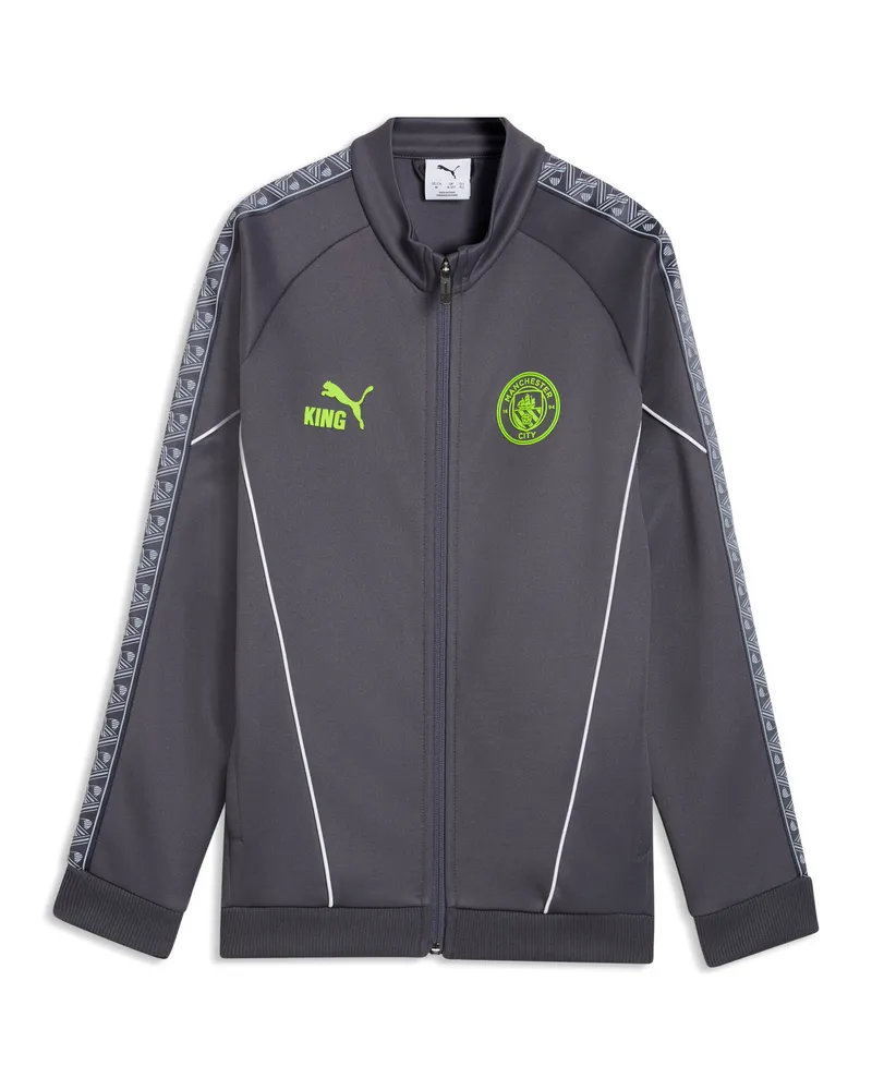 Puma Manchester City KING Anthem Jacke Teenager, Kleidung, Grau Grau