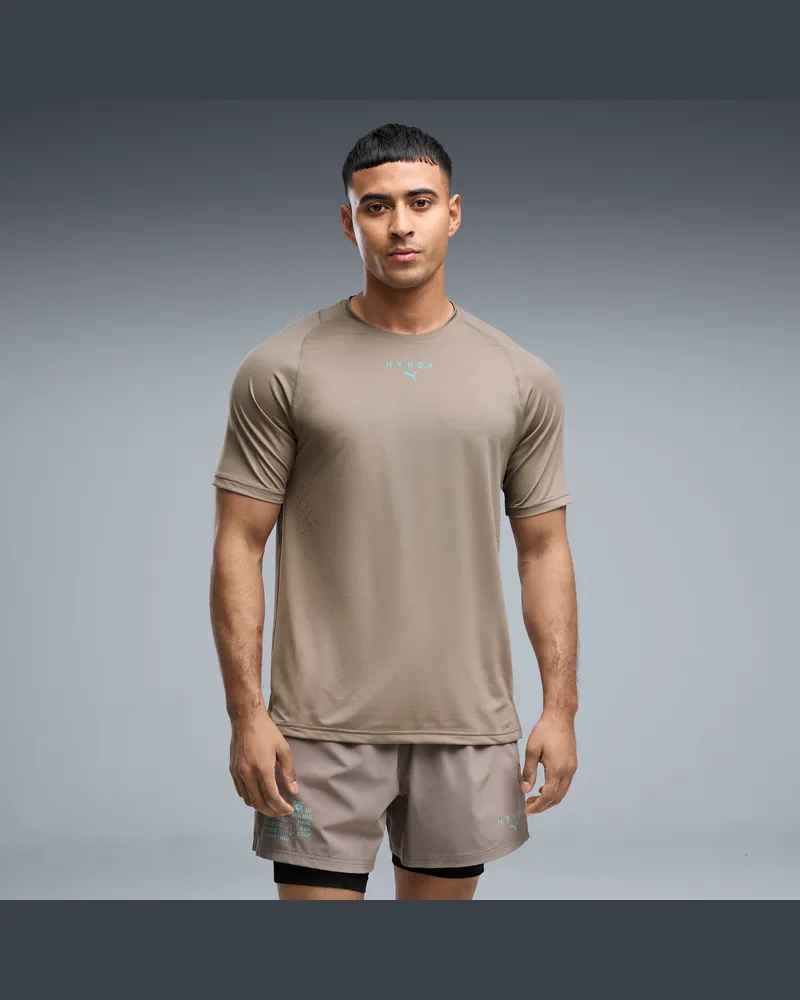 Puma x HYROX PWRMODE T-Shirt Herren, Accessoires Beige