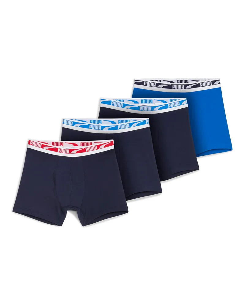 Puma Boxershorts Herren (4er-Pack), Kleidung, Blau Blau