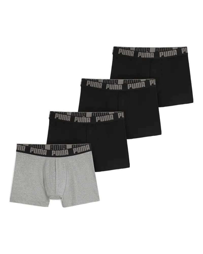 Puma Boxershorts Herren (4-er Pack), Kleidung, Schwarz Schwarz