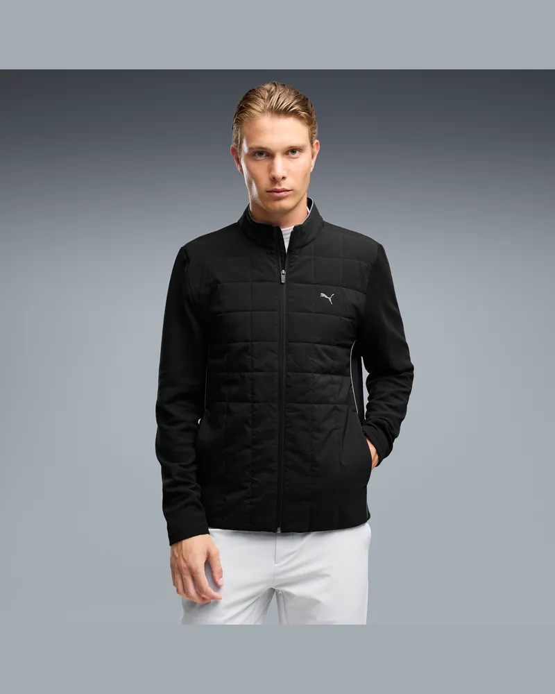Puma CLOUDSPUN Fleece Hybrid Golfjacke Herren, Kleidung, Schwarz Schwarz