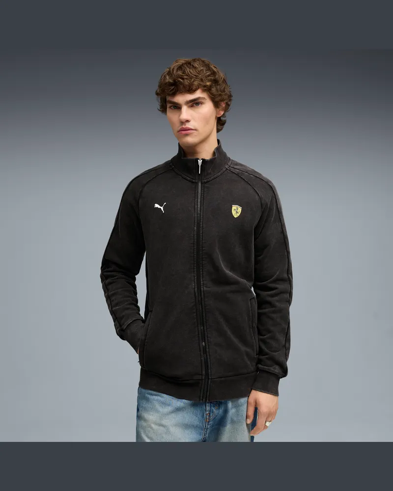 Puma Scuderia Ferrari T7 Jacke Herren, Kleidung, Schwarz Schwarz