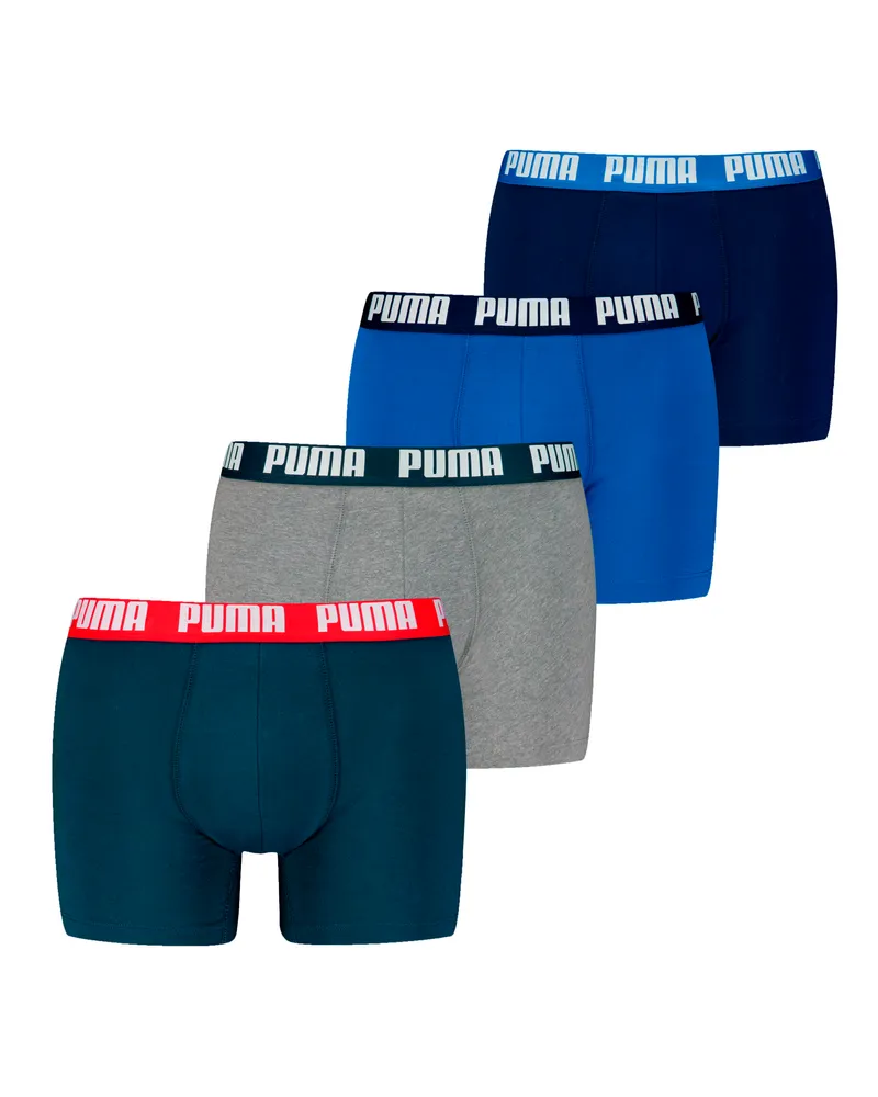 Puma Boxershorts Herren (4-er Pack), Kleidung, Blau Blau