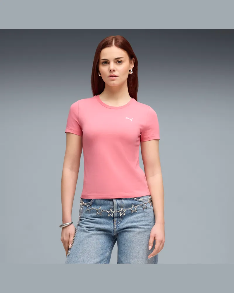 Puma Essentials Slim T-Shirt Damen, Kleidung, Rosa Rosa