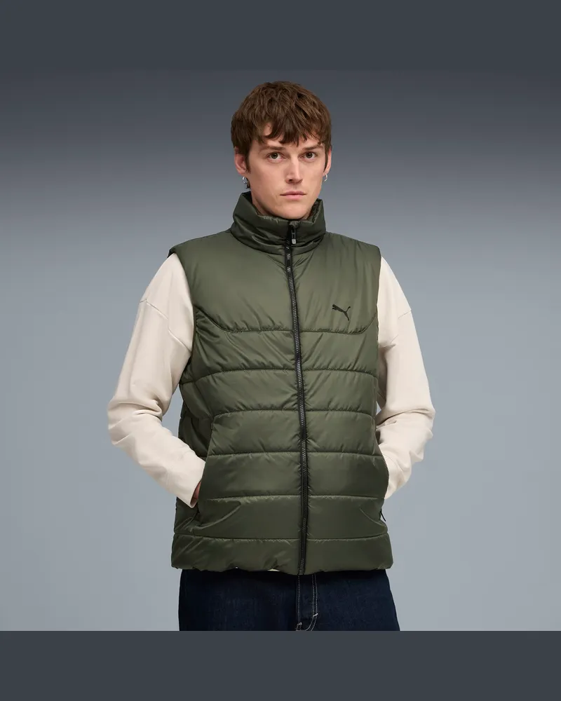 Puma Essentials Wattierte Weste Herren, Kleidung, GrÃ¼n Grã¼n