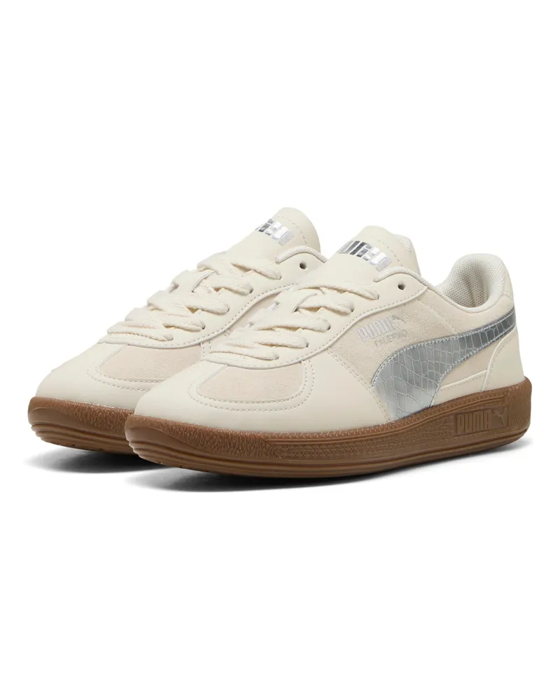 Puma Palermo Metallisch Safari Sneakers Teenager, Accessoires, Weiß Weiß