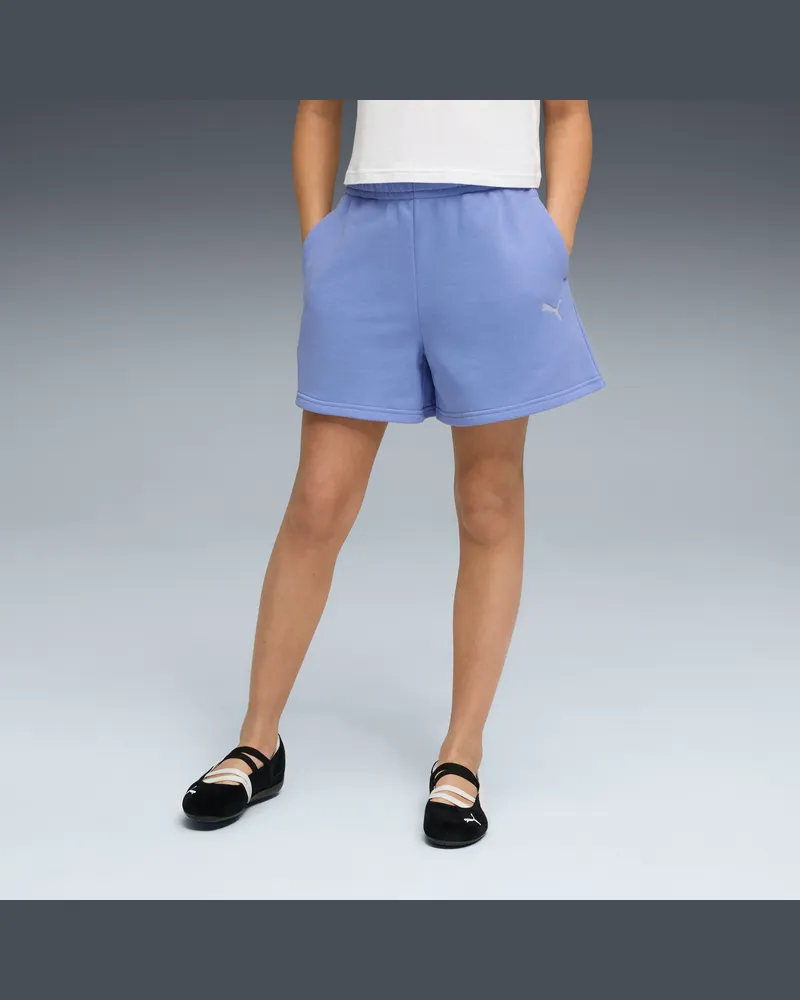 Puma Essentials High-Waist Shorts Teenager, Kleidung, Lila Lila