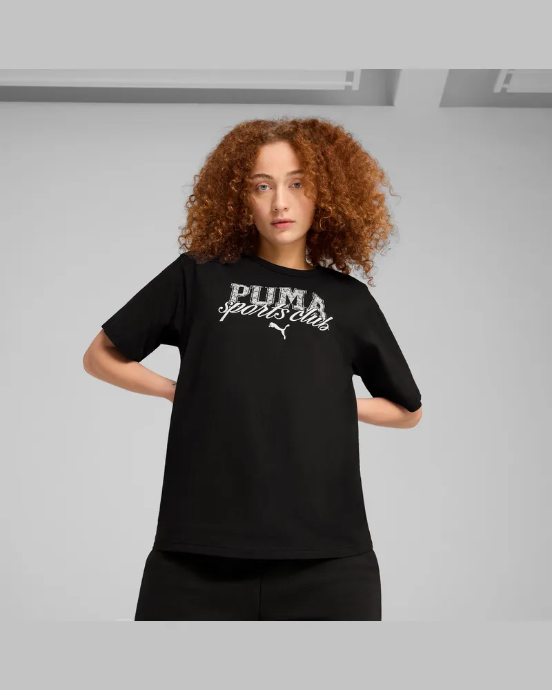 Puma CLASS Kurzes Relaxed Fit T-Shirt Damen, Kleidung, Schwarz Schwarz