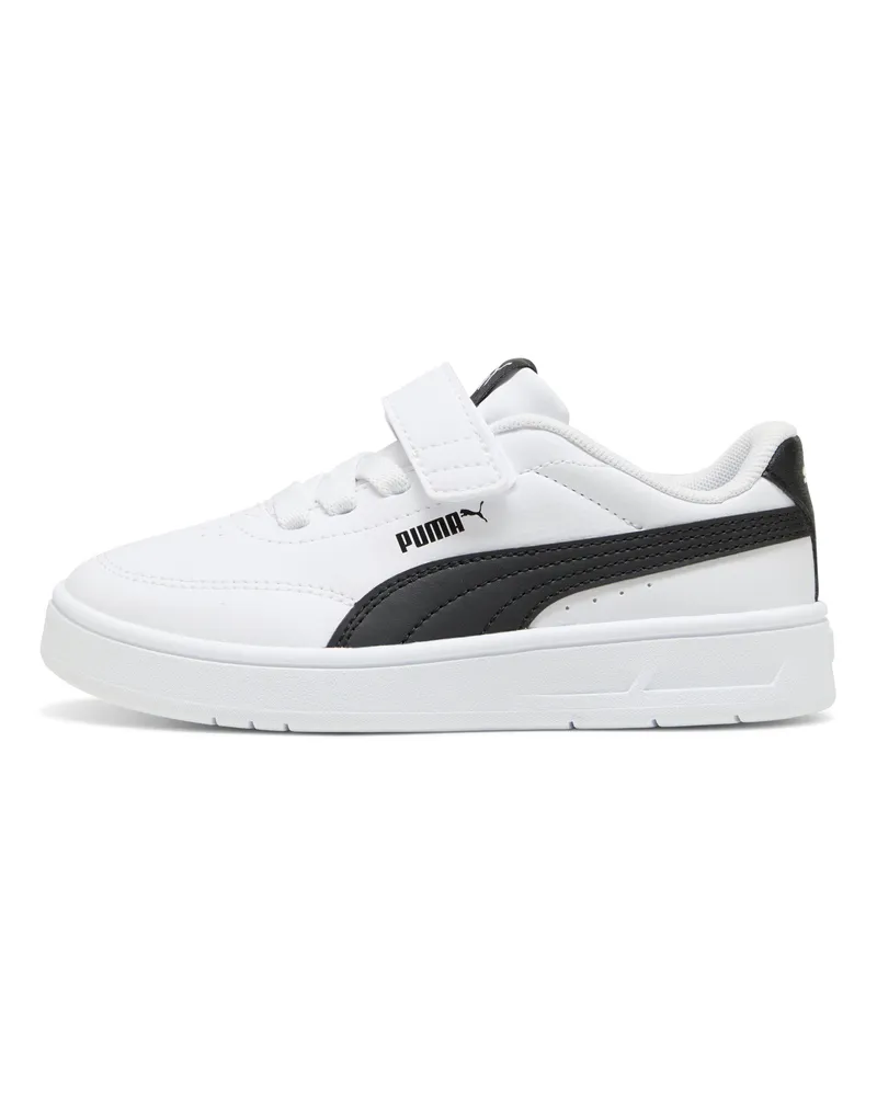 Puma Court Classic Clean Sneakers Kinder, Schuhe, Weiß Weiß
