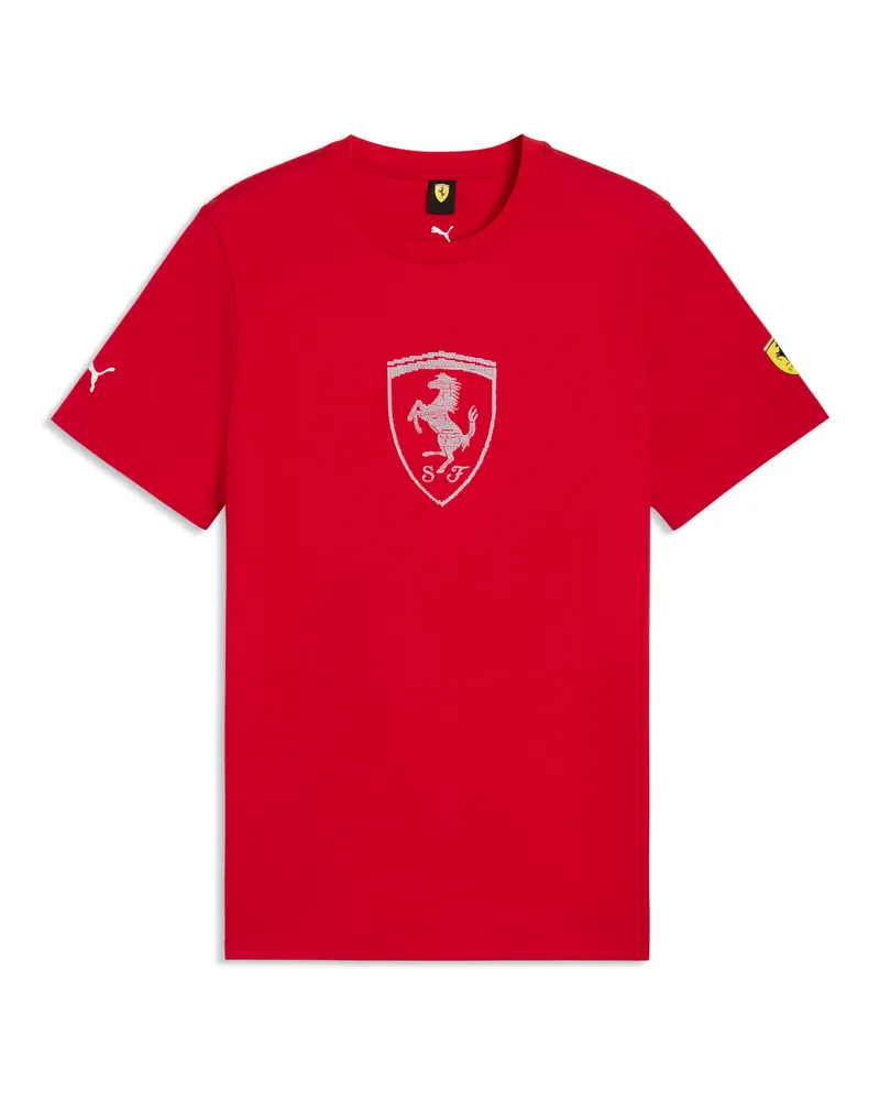 Puma Scuderia Ferrari Tonal Shield T-Shirt Herren, Accessoires, Rot Rot