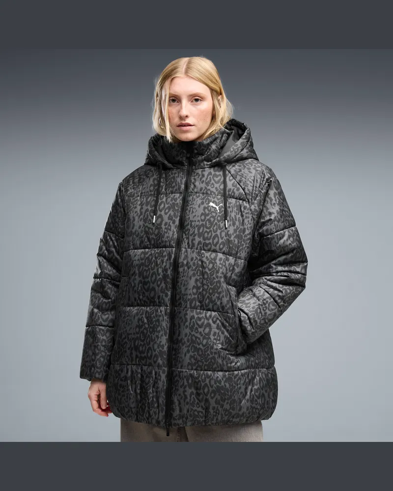 Puma Style Relaxed Steppjacke Damen, Kleidung, Schwarz Schwarz