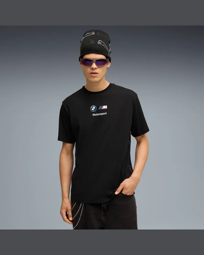 Puma BMW M Motorsport Essentials Logo T-Shirt Herren, Kleidung, Schwarz Schwarz