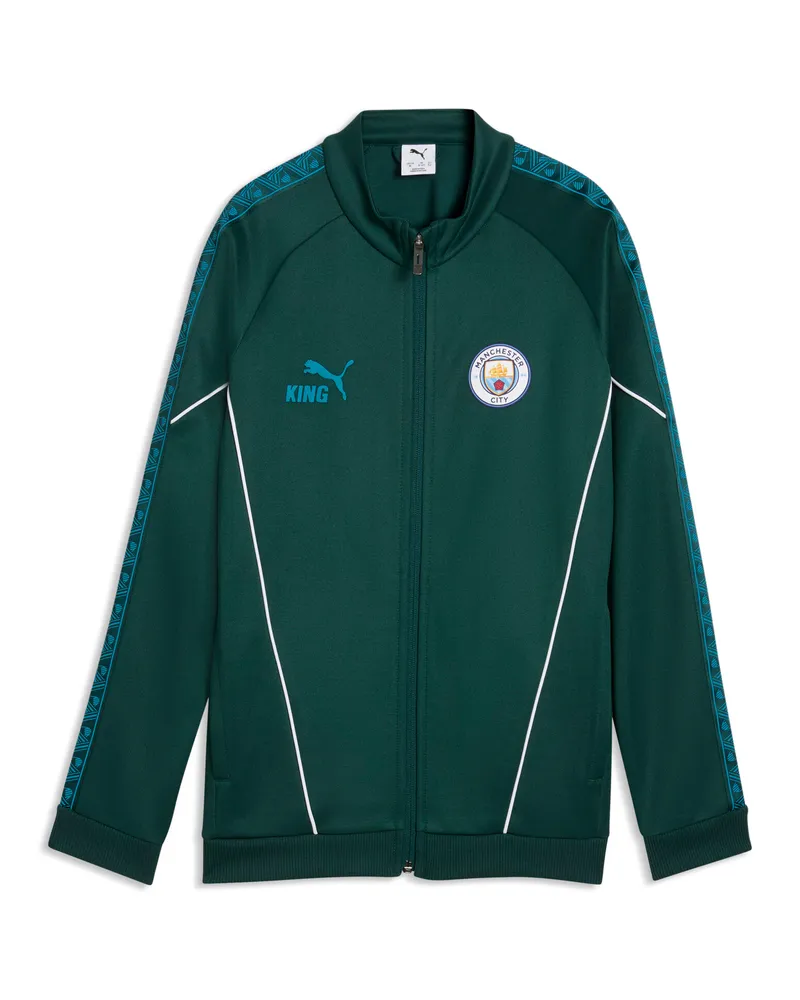 Puma Manchester City KING Anthem Jacke Teenager, Kleidung, Grün Grün