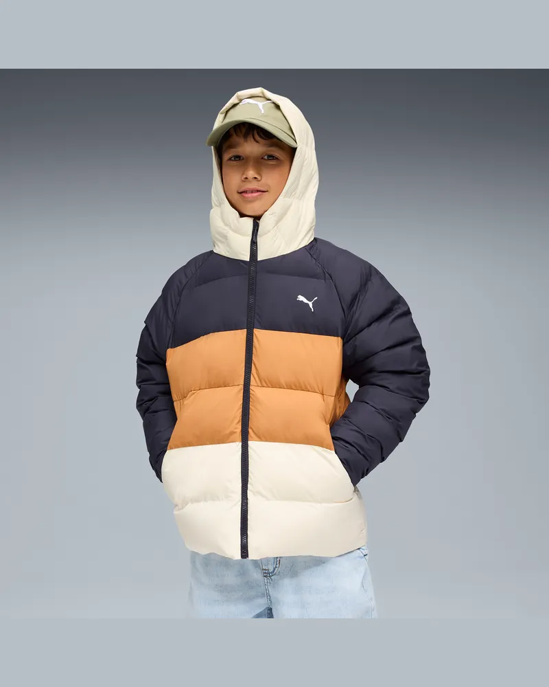 Puma Pufferjacke mit Kapuze Teenager, Kleidung, Blau Blau