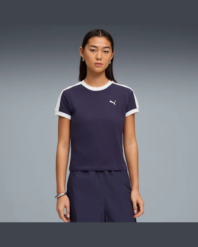 Puma T7 Slim T-Shirt Damen, Kleidung, Lila Lila
