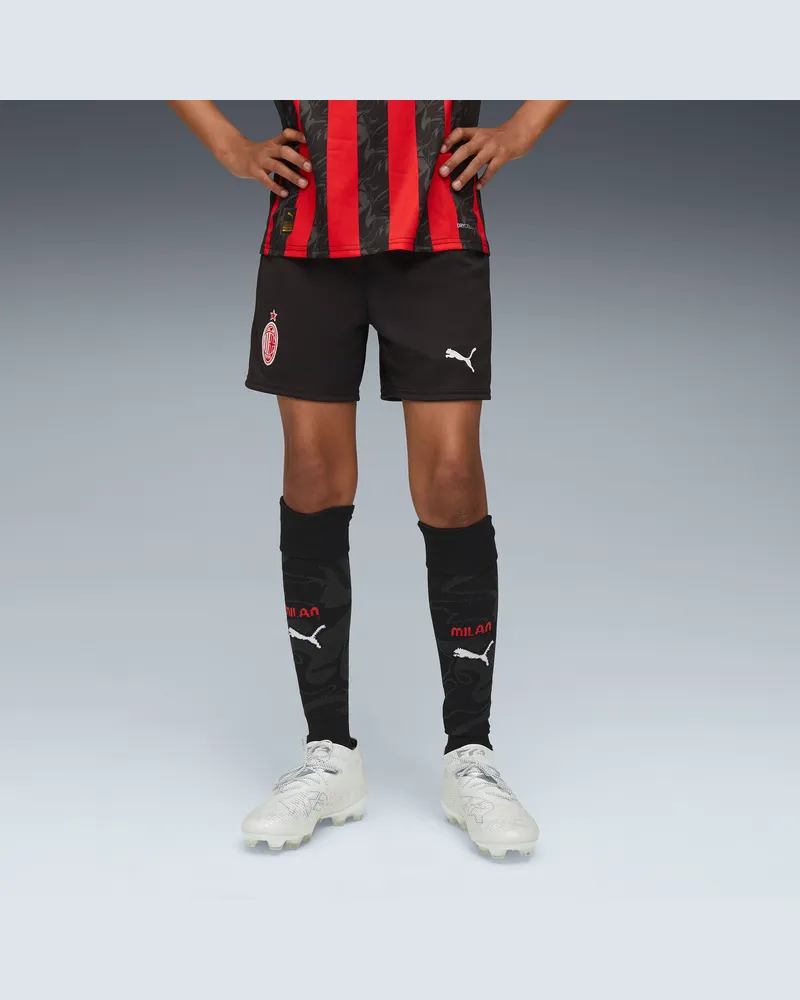Puma AC Milan 25/26 Shorts Teenager, Kleidung, Schwarz Schwarz
