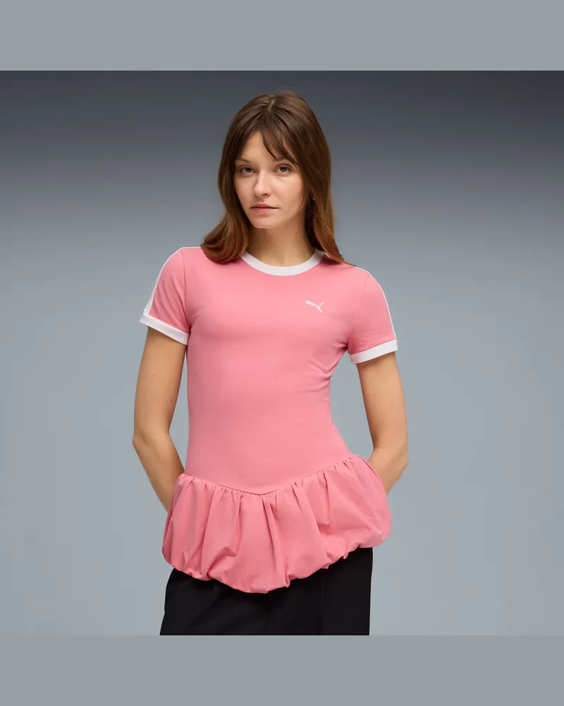 Puma T7 Balloon T-Shirt Damen, Kleidung, Rosa Rosa