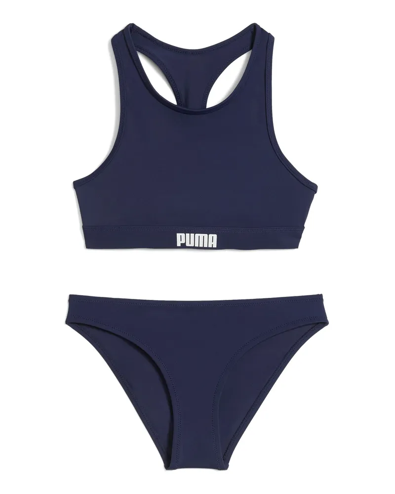 Puma Bikini mit Ringerrücken Mädchen, Kleidung, Blau Blau