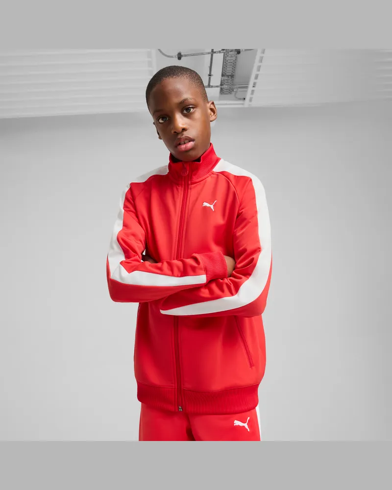 Puma T7 ALWAYS ON Trainingsjacke Teenager, Kleidung, Rot Rot