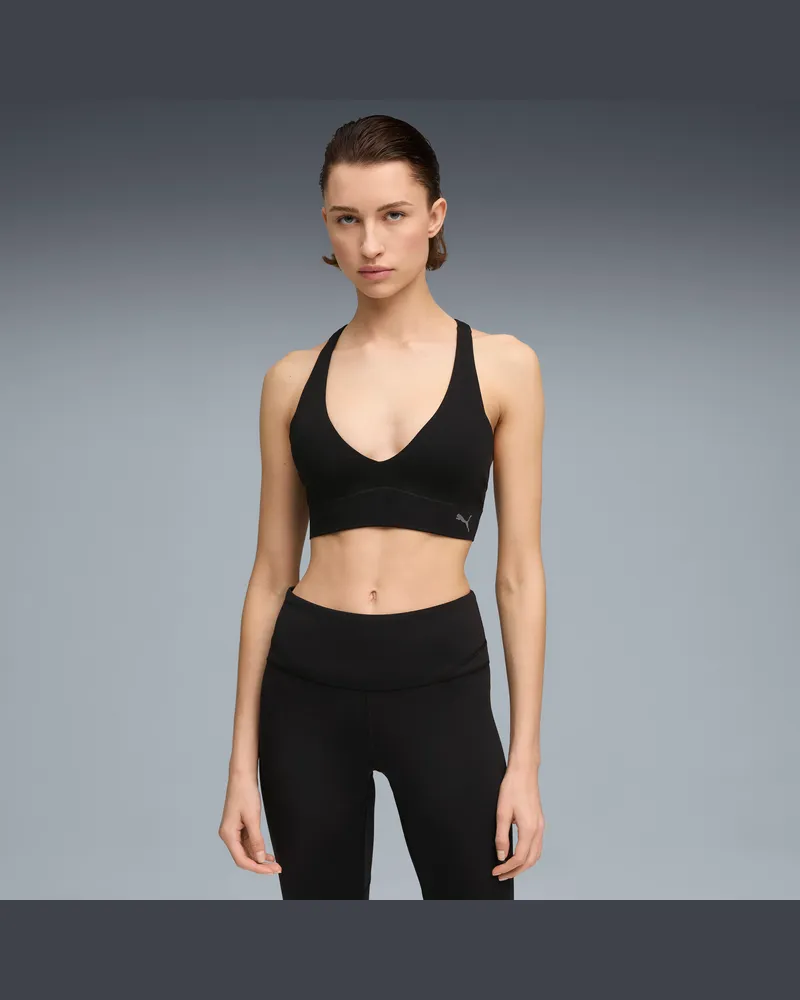 Puma SHAPELUXE Tief ausgeschnittener BH, Kleidung, Schwarz Schwarz
