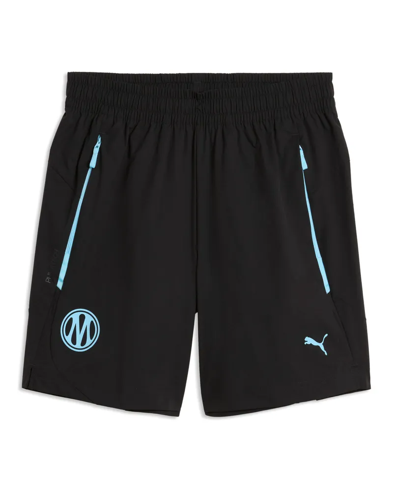 Puma Olympique de Marseille TECH Relaxed Gewebte Shorts Teenager, Kleidung, Schwarz Schwarz