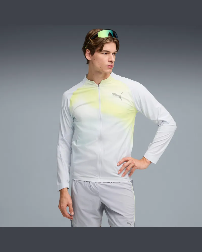 Puma Lightspeed ULTRAWEAVE Graphic Laufjacke Herren, Kleidung, Grau Grau