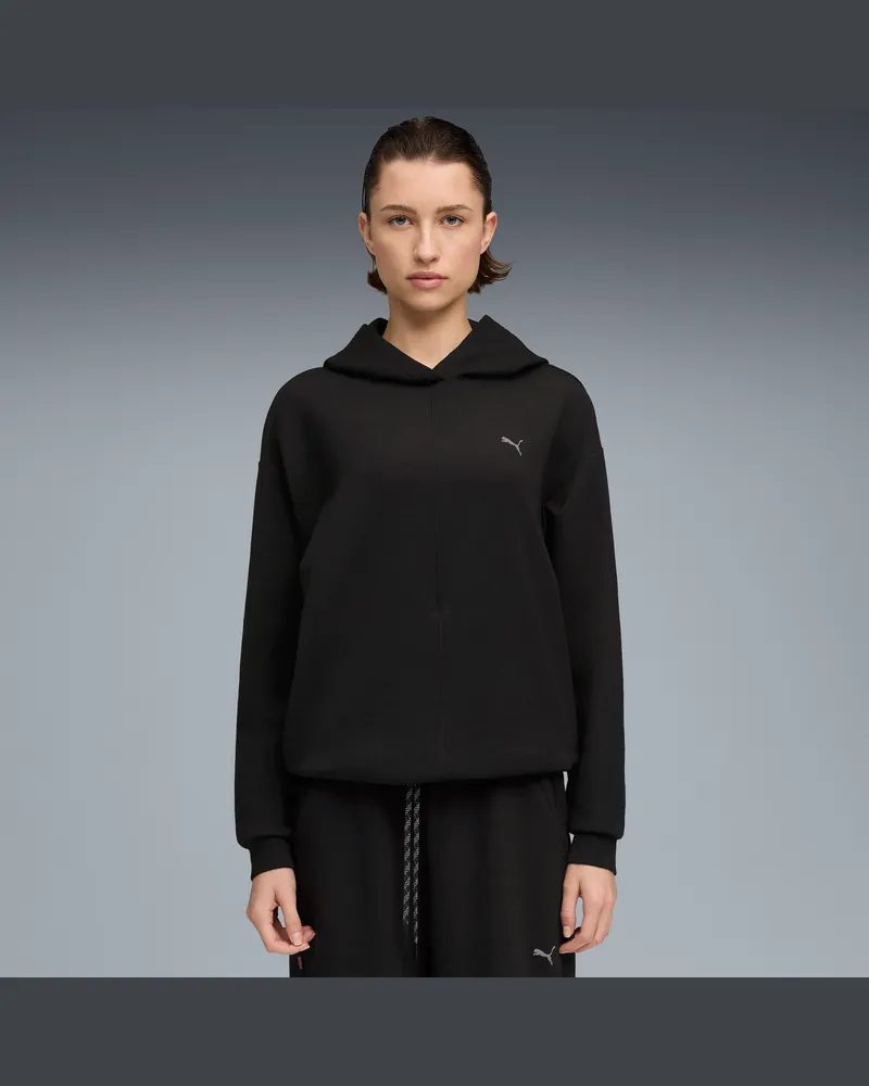 Puma CLOUDSPUN Hoodie Damen, Kleidung, Schwarz Schwarz
