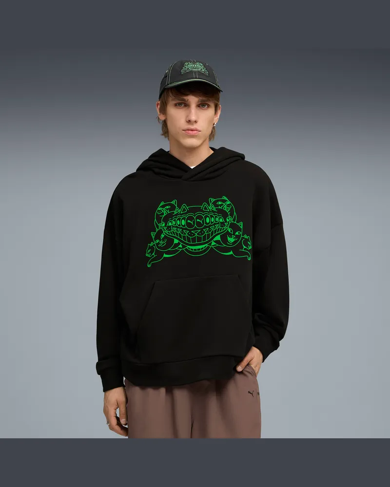 Puma x RIPNDIP Boxy Hoodie Unisex, Accessoires, Schwarz Schwarz
