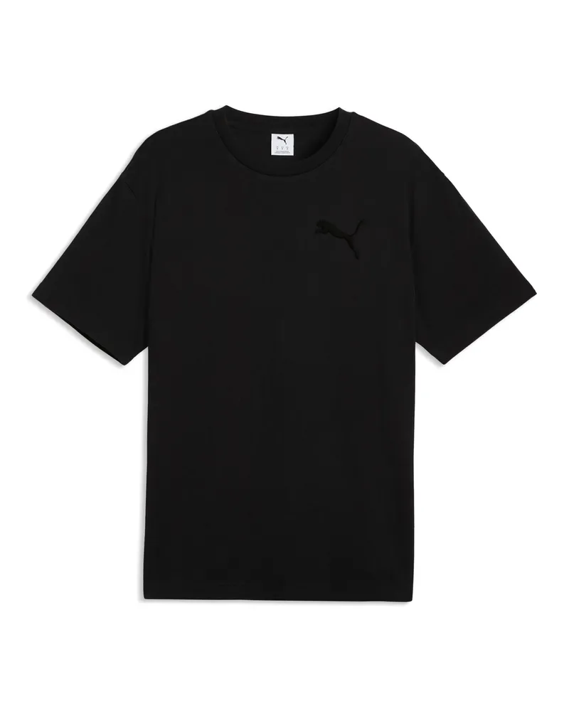 Puma Essentials Elevated Cat Logo Relaxed T-Shirt Herren, Accessoires, Schwarz Schwarz