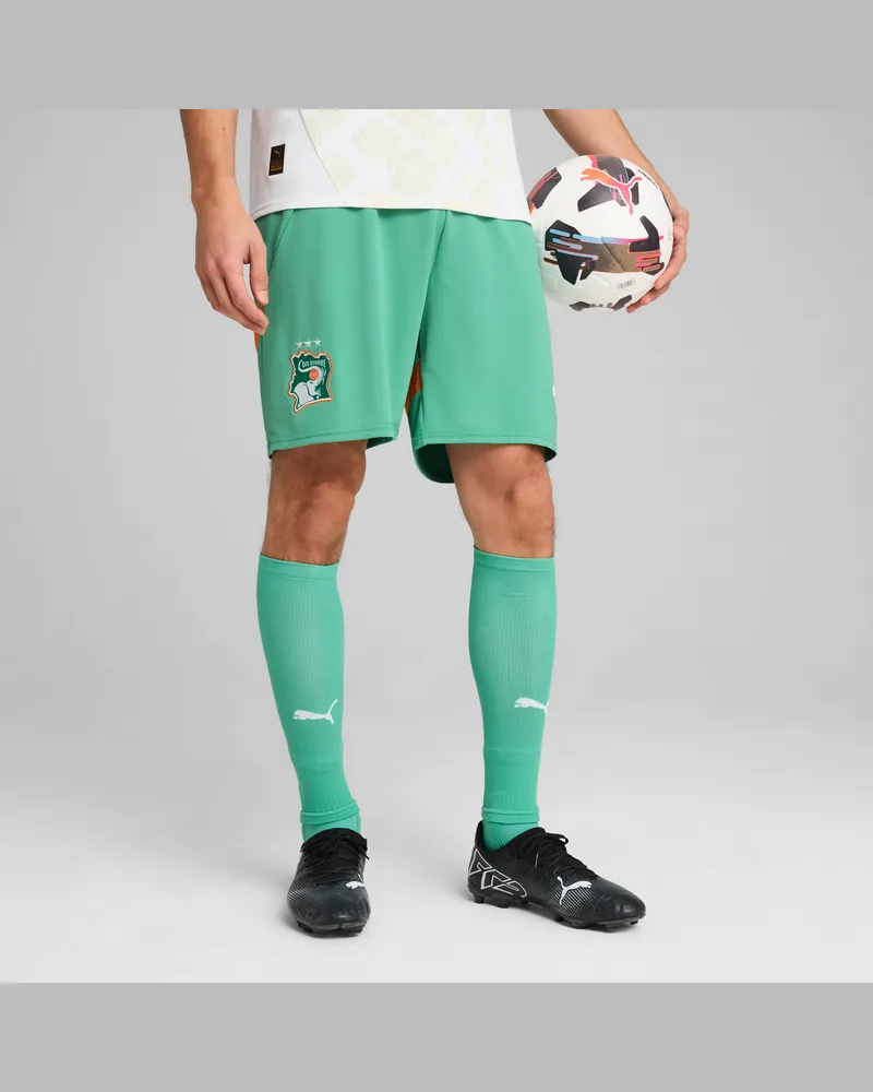 Puma Elfenbeinküste 2025 Shorts Herren, Kleidung, Grün Grün