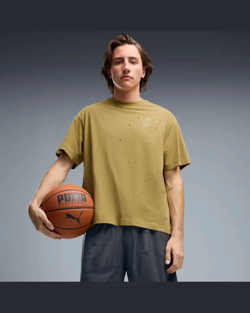 Puma Art Class Oversized T-Shirt Herren, Accessoires, Braun Braun