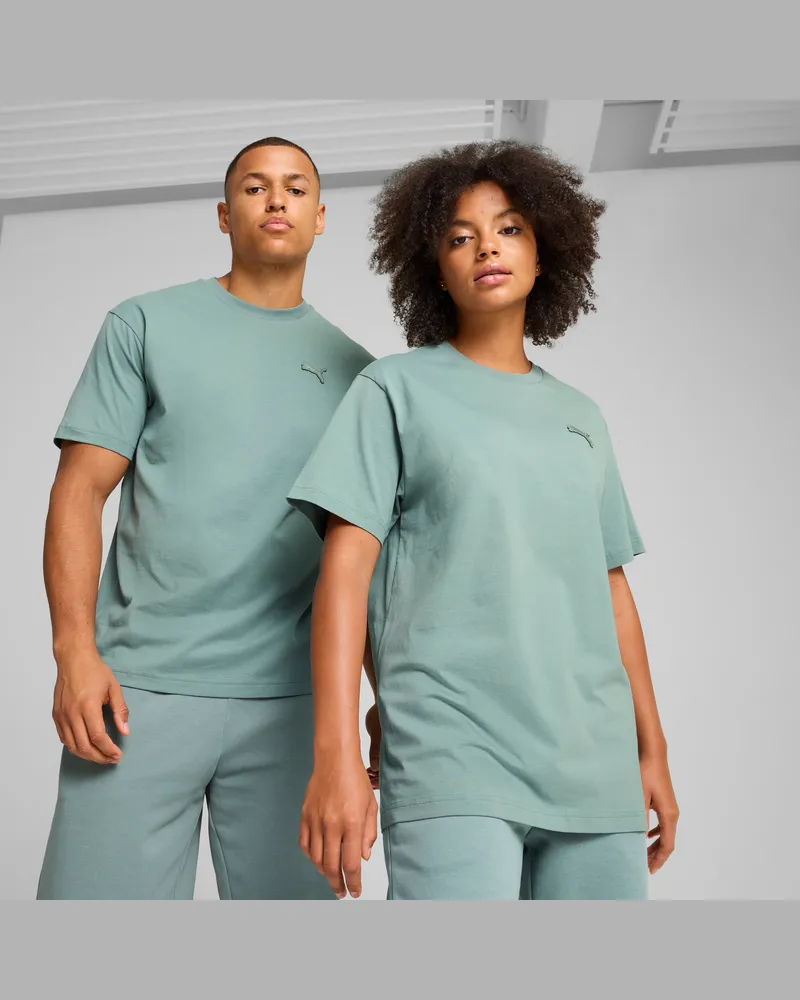 Puma Essentials Elevated T-Shirt Unisex, Kleidung, Grün Grün