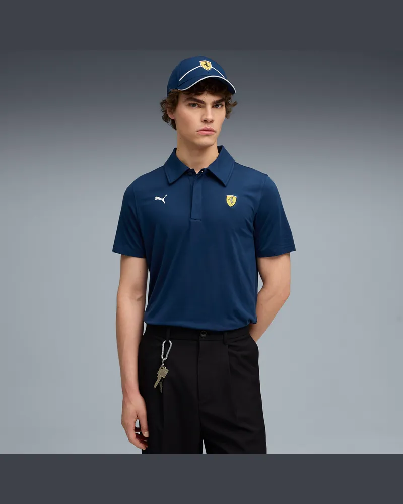 Puma Scuderia Ferrari Sportswear CLOUDSPUN Poloshirt Herren, Kleidung, Blau Blau