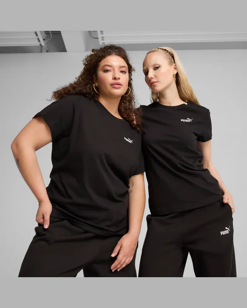 Puma ESS Small No. 1 Logo T-Shirt Damen, Kleidung, Schwarz Schwarz