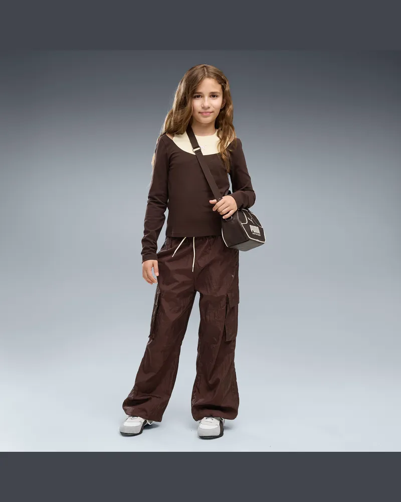 Puma Midnight Shadow Relaxed Cargohose Teenager, Accessoires, Braun Braun