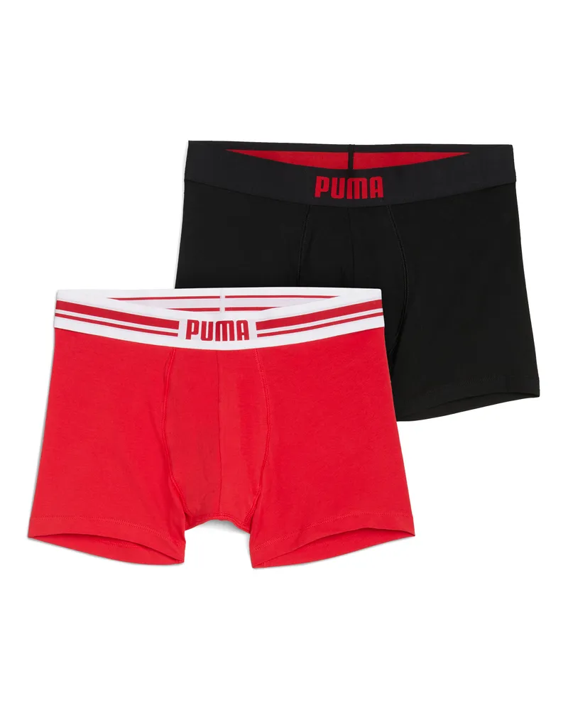 Puma Everyday Boxershorts Herren (2er-Pack), Kleidung, Rot Rot