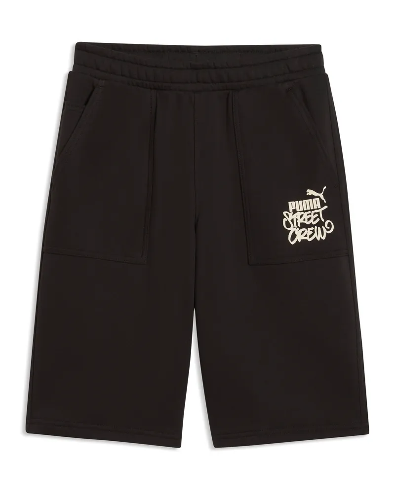 Puma MID 90s Relaxed Lange Shorts Teenager, Accessoires, Schwarz Schwarz