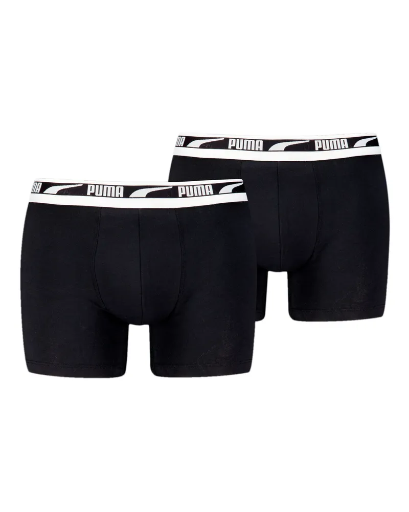 Puma Boxershorts Herren (2er-Pack), Kleidung, Schwarz Schwarz