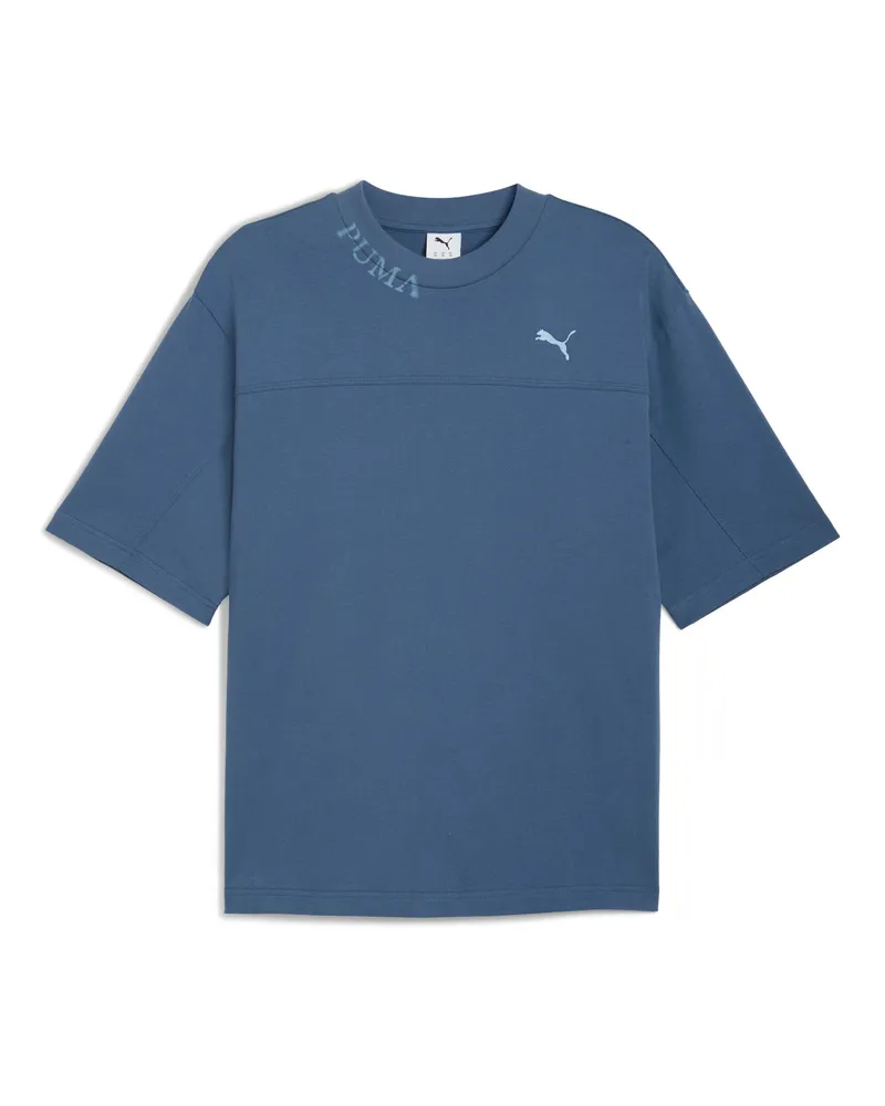 Puma Washed Out Boxy T-Shirt Unisex, Kleidung, Blau Blau