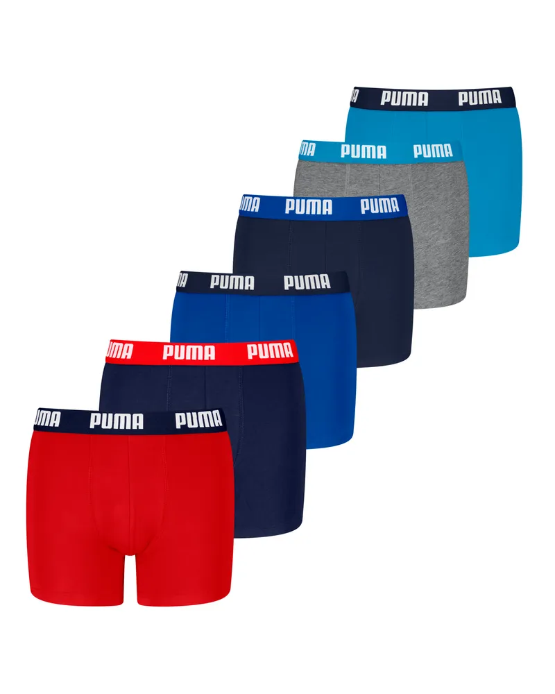 Puma Boxershorts Teenager (6er-Pack), Kleidung, Rot Rot