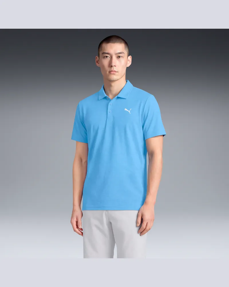 Puma MATTR Deco Jacquard Golfpolo Herren, Kleidung, Blau Blau
