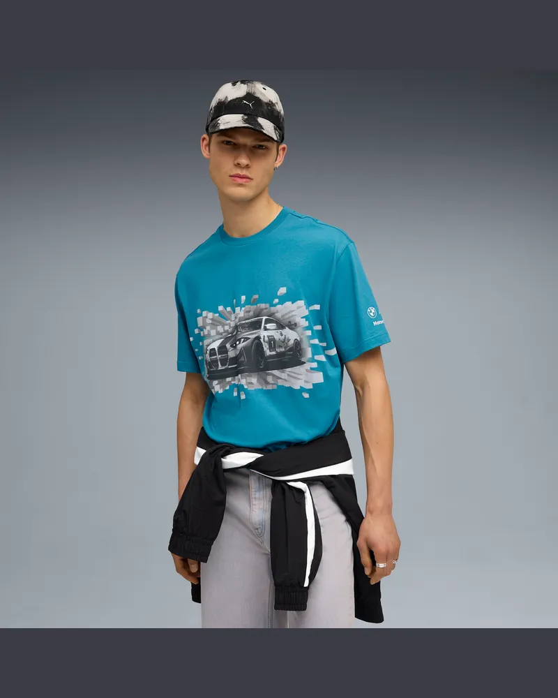 Puma BMW M Motorsport Graphic Mono T-Shirt Herren, Kleidung, Blau Blau