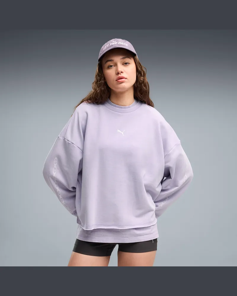 Puma Run Culture Collective Oversized Graphic Sweatshirt Damen, Kleidung, Lila Lila