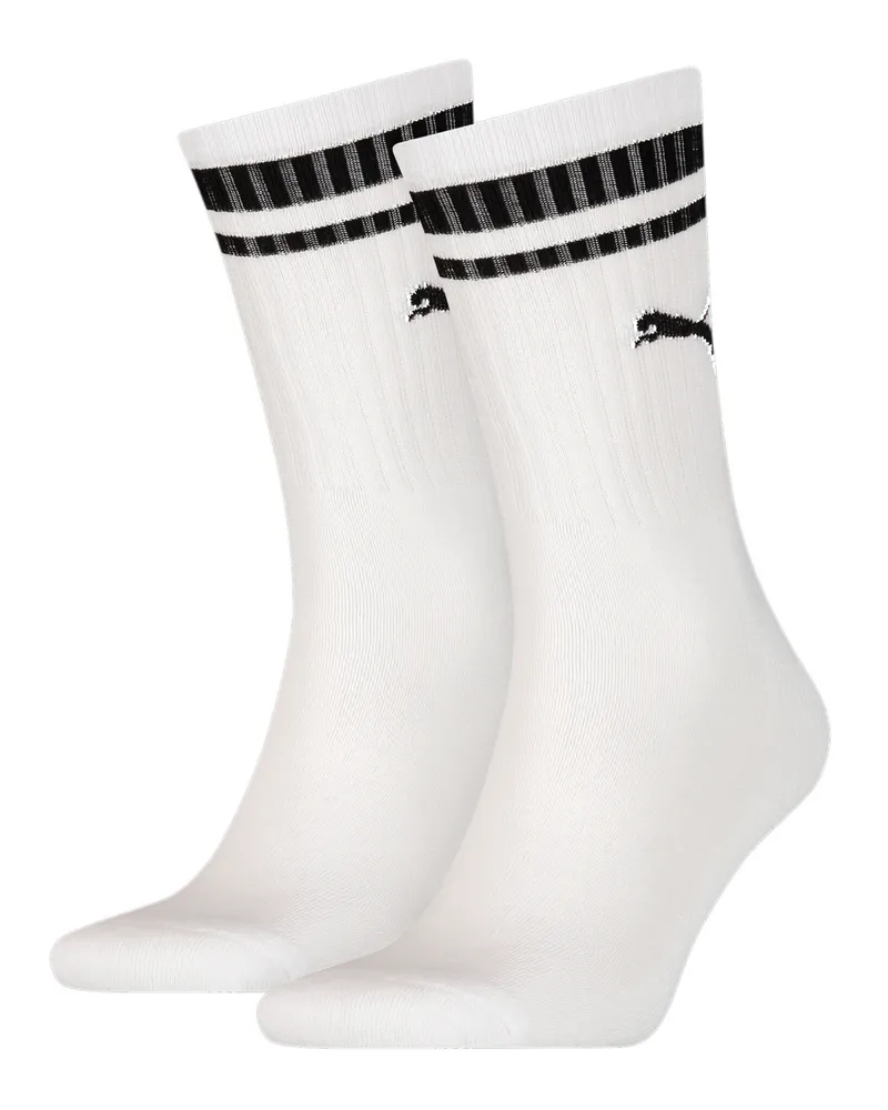 Puma Crew Heritage Stripe Socken Damen (2er-Pack), Kleidung, WeiÃŸ Weiãÿ
