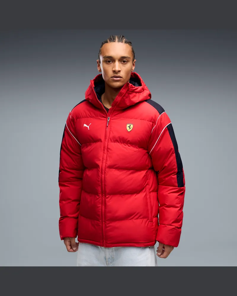 Puma Ferrari MT7 ECOLITE Pufferjacke Herren, Kleidung, Rot Rot