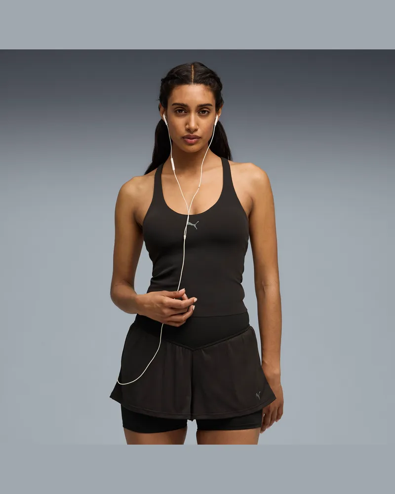 Puma SHAPELUXE Racerback Tight Tanktop Damen, Kleidung, Schwarz Schwarz
