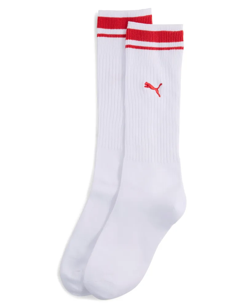 Puma Heritage Stripe Crew Socken Unisex (1er-Pack), Kleidung, Weiß Weiß