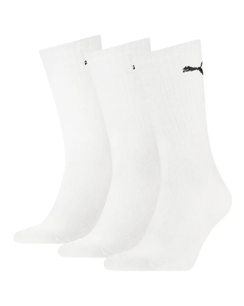 Puma leichte Sport Crew Socken 3er-Pack, Kleidung, Weiß Weiß