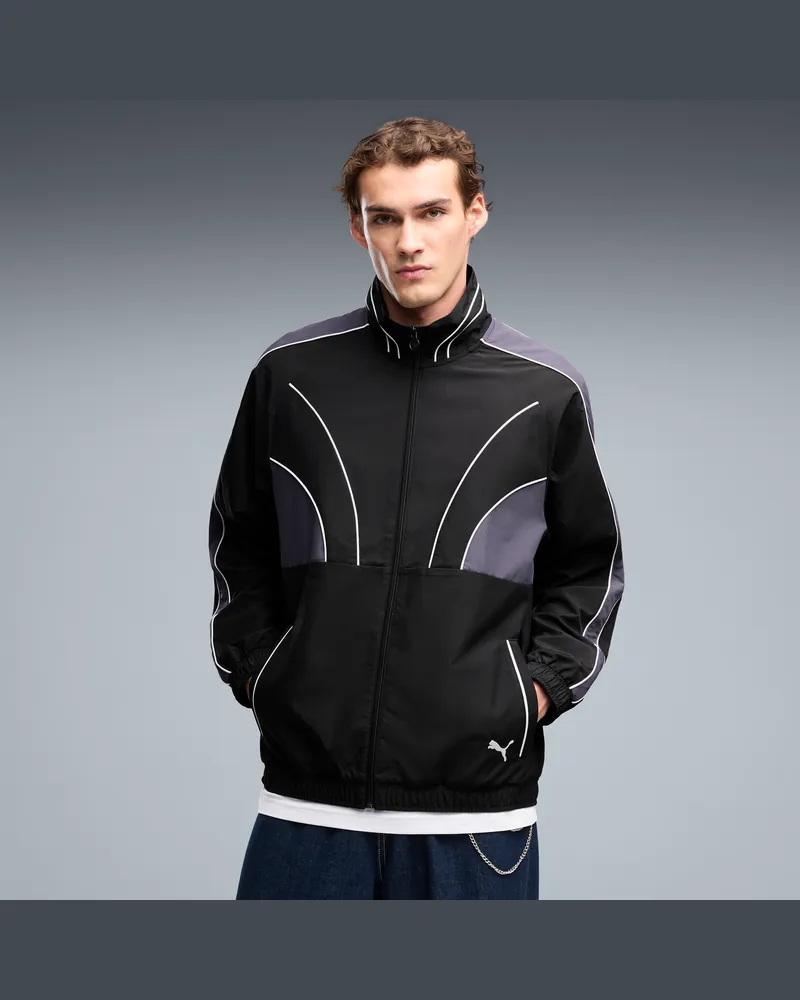 Puma T7 Relaxed Gewebte Trainingsjacke Herren, Accessoires, Schwarz Schwarz