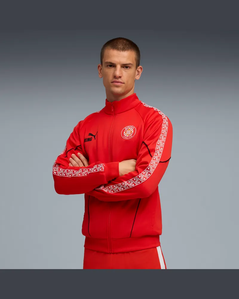 Puma Girona FC KING Anthem Jacke Herren, Kleidung, Rot Rot
